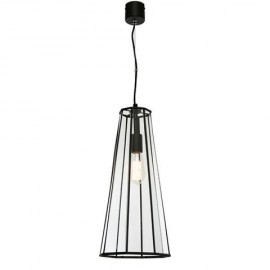 Cougar-Zara 1lt Pendant - Black & Chrome